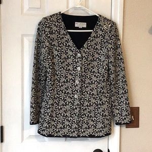 St. John Evening Sweater Jacket Sequins & Rhinestones